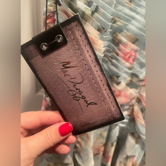 Mac Duggal floral print asymmetrical hem dress - NWT - unable to return. - Picture 5 of 5